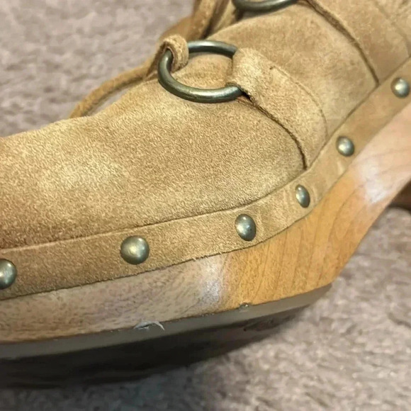 Korks Tan Suede Clog Mule Size 11M Normcore - Picture 7 of 8